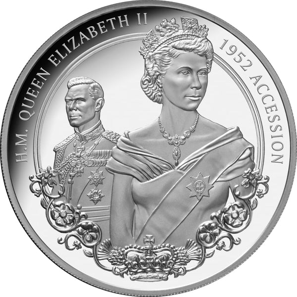 2022 QEII Accession 1oz Silver Proof $5 Coin - Tokelau