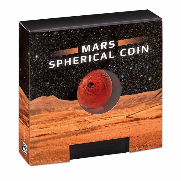 2021 Mars Sphere $5 1oz Silver Antique Coin