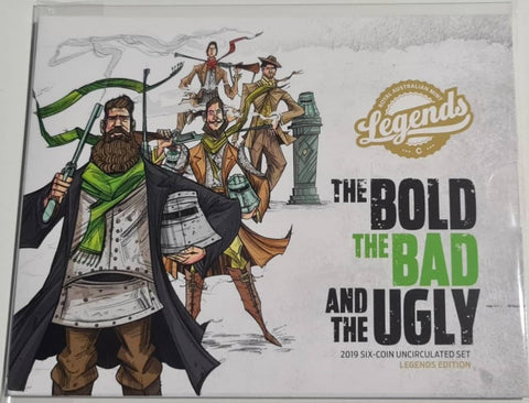 2019 Bushrangers The Bold Bad Ugly 6 Coin Mint Set - Legends Edition
