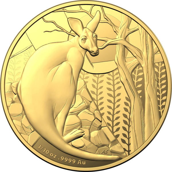 2022 Kangaroo Series $10 1/10oz Gold Proof Coin