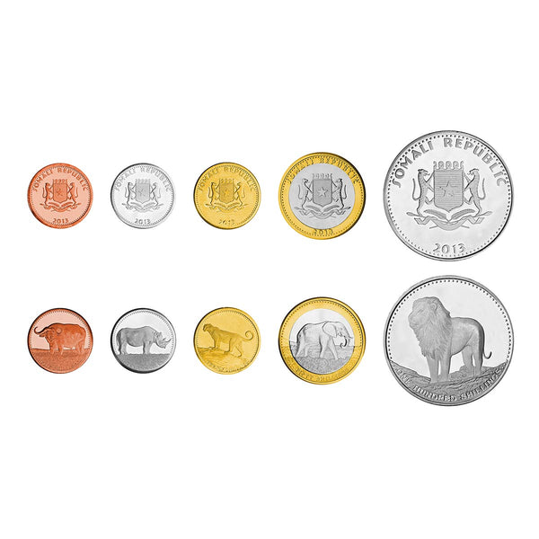 2013 Big Five Animals Uncirculated World Coin Set