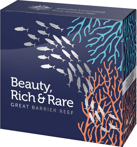 2022 Great Barrier Reef $5 Silver Coloured Proof Domed Coin