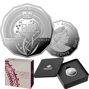 2022 QEII Platinum Jubilee 50c Silver Proof Coin