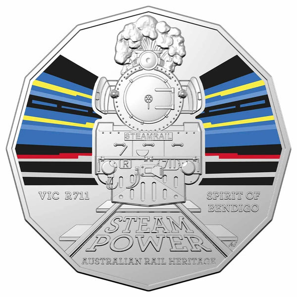 2022 Australian Steam Trains - VIC Bendigo 2022 50c Uncirculated Coin