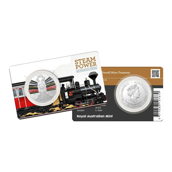 2022 Australian Steam Trains - Tasmania 'Wee Georgie Wood' 50c Coloured Uncirculated Coin