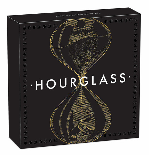 2021 Hourglass 2oz Silver Antiqued Coin