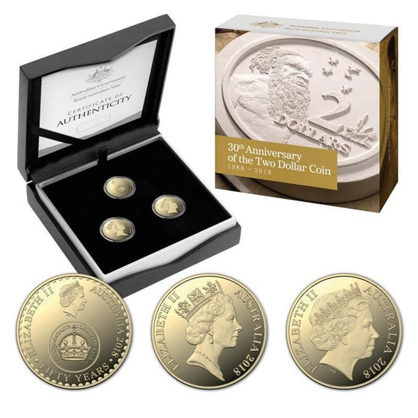 2018 $2 30th Anniversary of the $2 Coin - Three Coin Proof Set