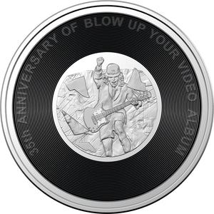 2023 AC/DC 35th Anniversary of Blow Up Your Video 20c Coloured Unc Coin