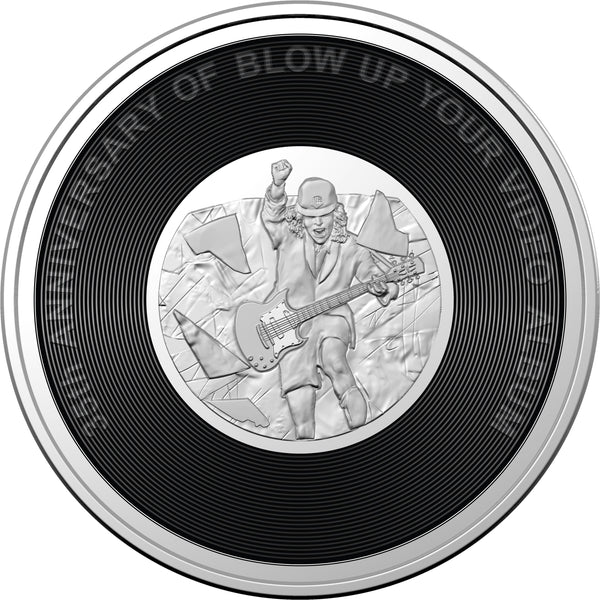 2023 AC/DC 35th Anniversary of Blow Up Your Video 20c Coloured Unc Coin