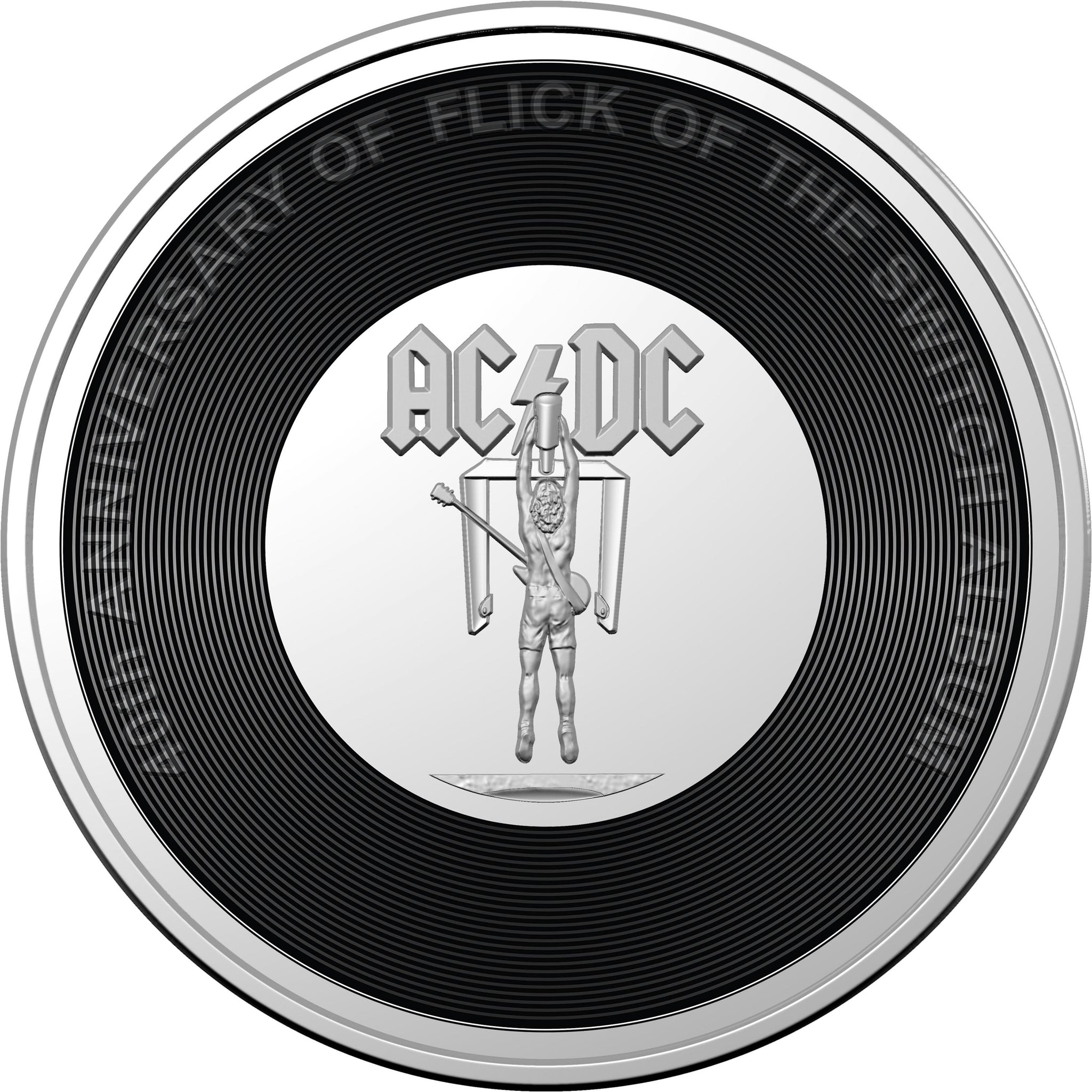 2023 AC/DC 40th anniversary of Flick The Switch 20c Coloured Unc Coin
