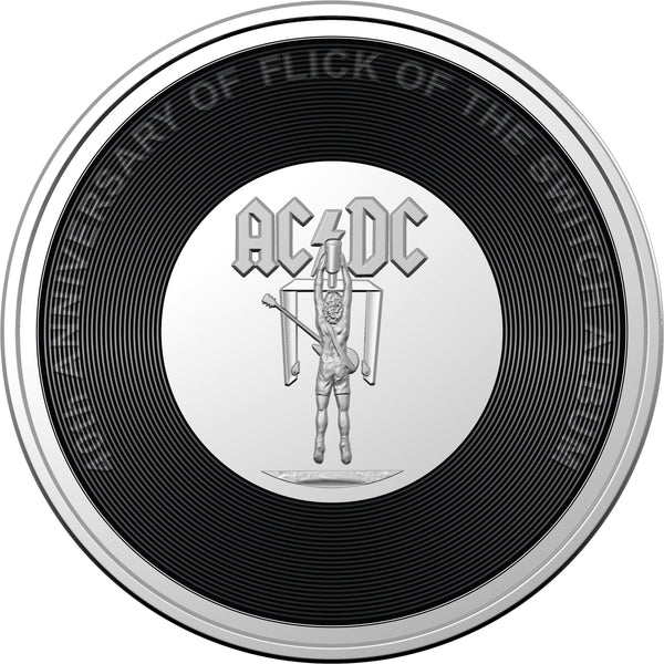 2023 AC/DC 40th anniversary of Flick The Switch 20c Coloured Unc Coin