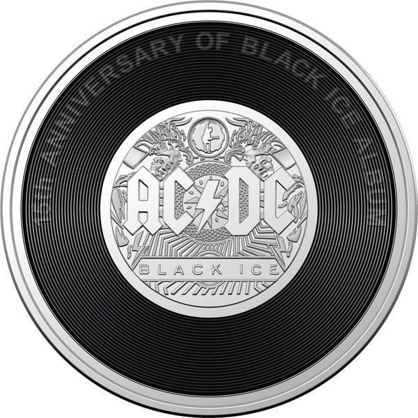 2023 AC/DC 15th Anniversary of Black Ice 20c Coloured Unc Coin