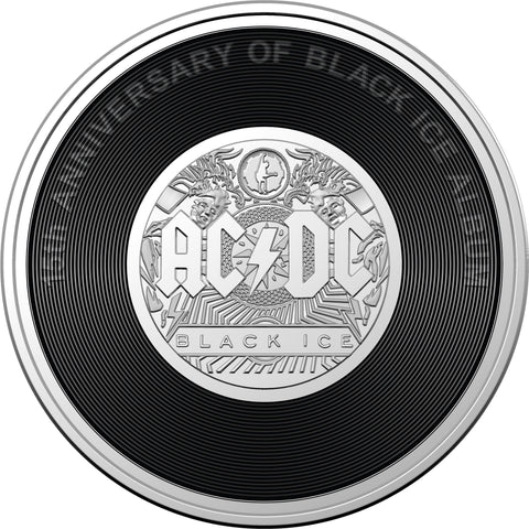 2023 AC/DC 15th Anniversary of Black Ice 20c Coloured Unc Coin