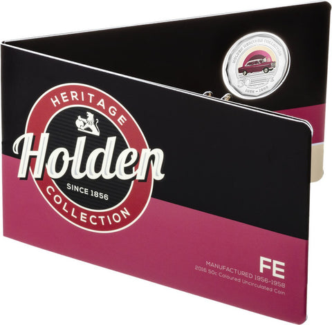 2016 Holden Heritage Collection 1956-1958 FE 50c Coin on Card