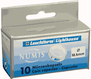 Lighthouse Coin Capsules 32.5mm (pack of 10)