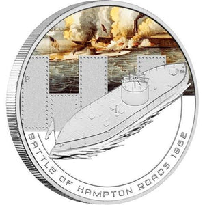 2011 Famous Naval Battles 1oz Silver $1 - Hampton Roads