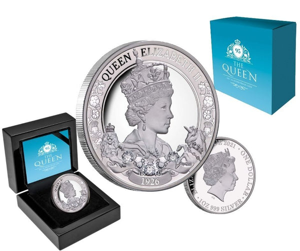 2021 Queen Elizabeth II 95th Birthday 1oz Silver Proof $1 Coin