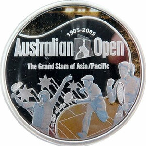 2005 100th Anniversary of the Australian Open Tennis Grand

Slam 1oz Silver Proof Coin