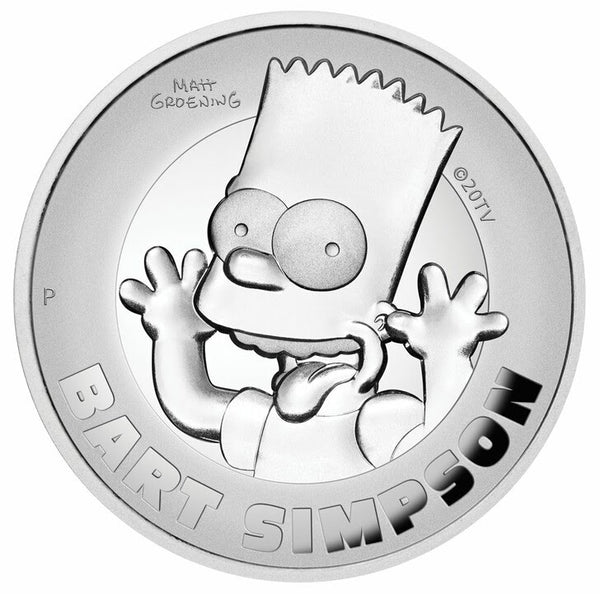 2022 Bart Simpson 2oz Silver Proof High Relief Coin