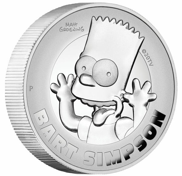 2022 Bart Simpson 2oz Silver Proof High Relief Coin