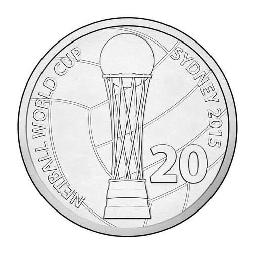 2015 Netball World Cup 20c Uncirculated Coin