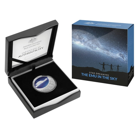 2020 Star Dreaming - Emu In The Sky $1 Coloured 1/2 oz Silver Uncirculated Coin