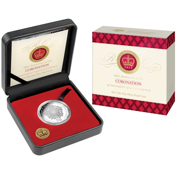 2013 Queen Elizabeth Coronation 60th Anniversary 50c Silver Proof
