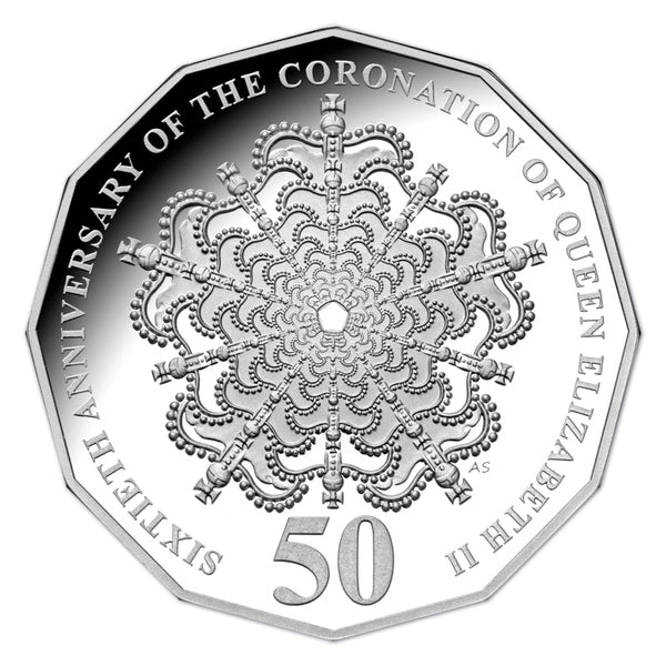 2013 Queen Elizabeth Coronation 60th Anniversary 50c Silver Proof