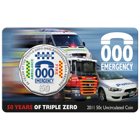 2011 Fifty Years of Triple Zero 000 50c Card