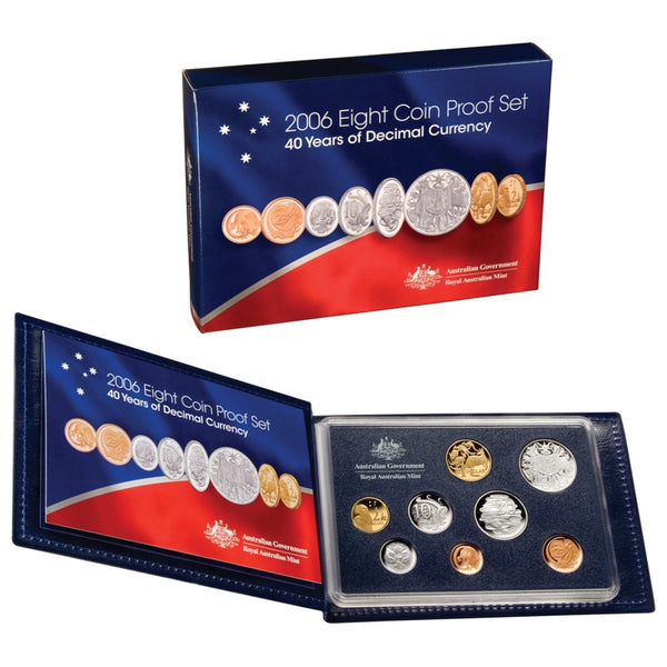 2006 40th Anniversary of Decimal Currency 8 Coin Proof Set