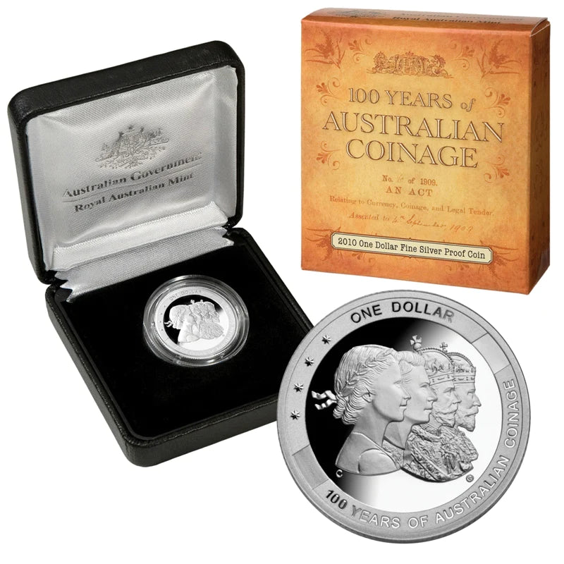 2010 100 Years Coinage (Effigies) $1 Silver Proof Coin