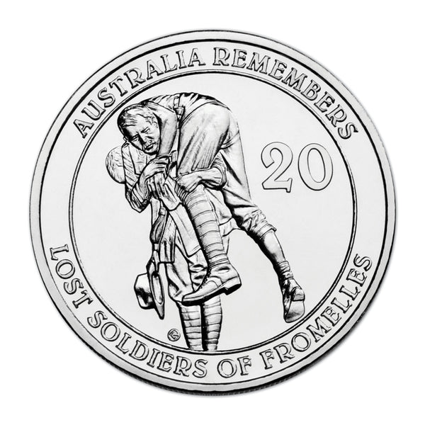2010 Australia Remembers Lost Soldiers of Fromelles 20c Carded