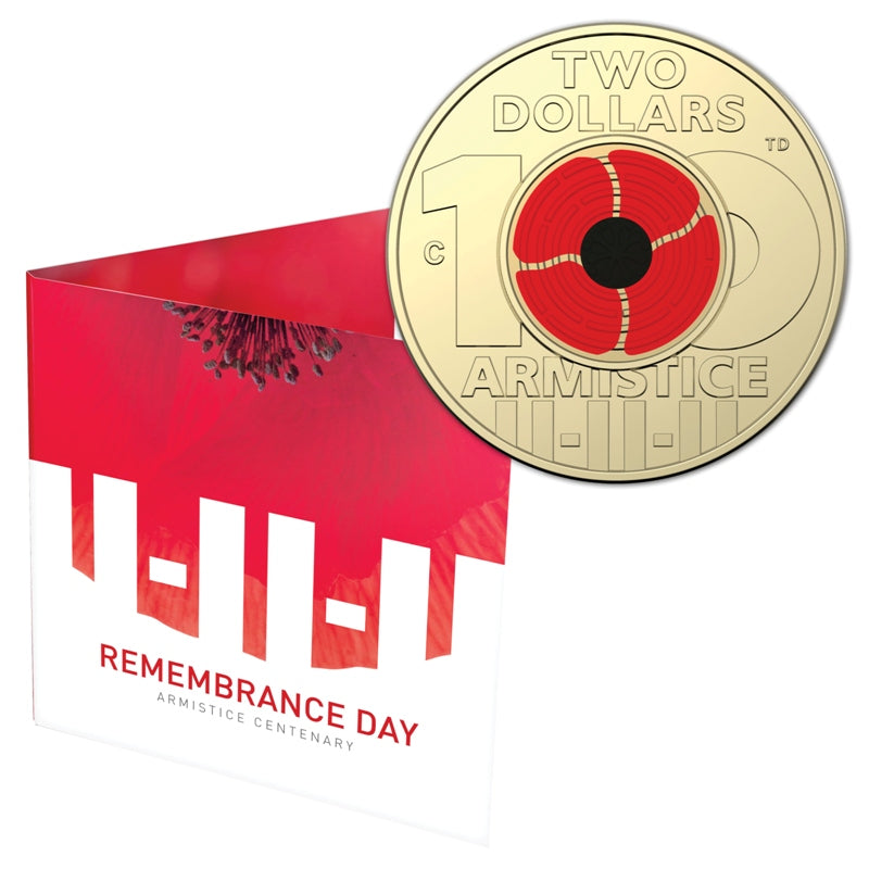 2018 Armistice $2 'C' Mint Mark on Card