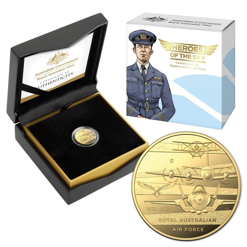 2021 Heroes Of The Sky 1/10oz Gold $10 Proof Coin