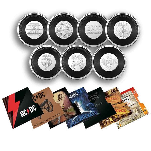 2020/2021 AC/DC 20c Coloured Uncirculated 7 Coin Set