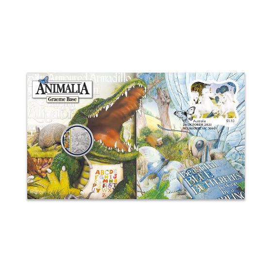 Animalia Bundle – Stamp Pack, Postal Numismatic Cover with 20c Coin and Paperback Book