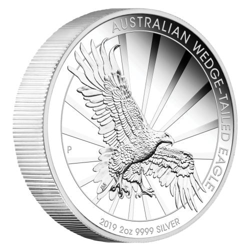 2019 Australian Wedge-Tailed Eagle 2oz Silver Piedfort Proof Coin