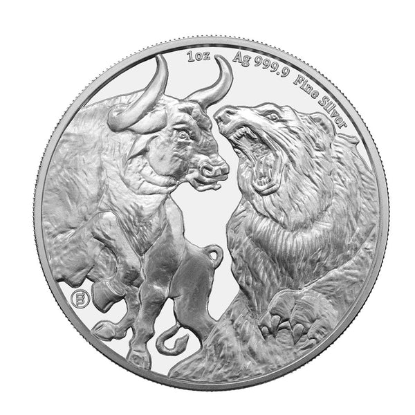 2023 Bull & Bear 1oz Silver Bullion Coin Tokelau