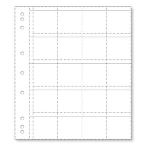 Renniks Coin Album Plastic Refill Pages, 20 Pockets Per Page, Pack 10