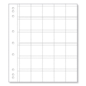 Renniks Coin Album Plastic Refill Pages, 30 Pockets, Pack 10