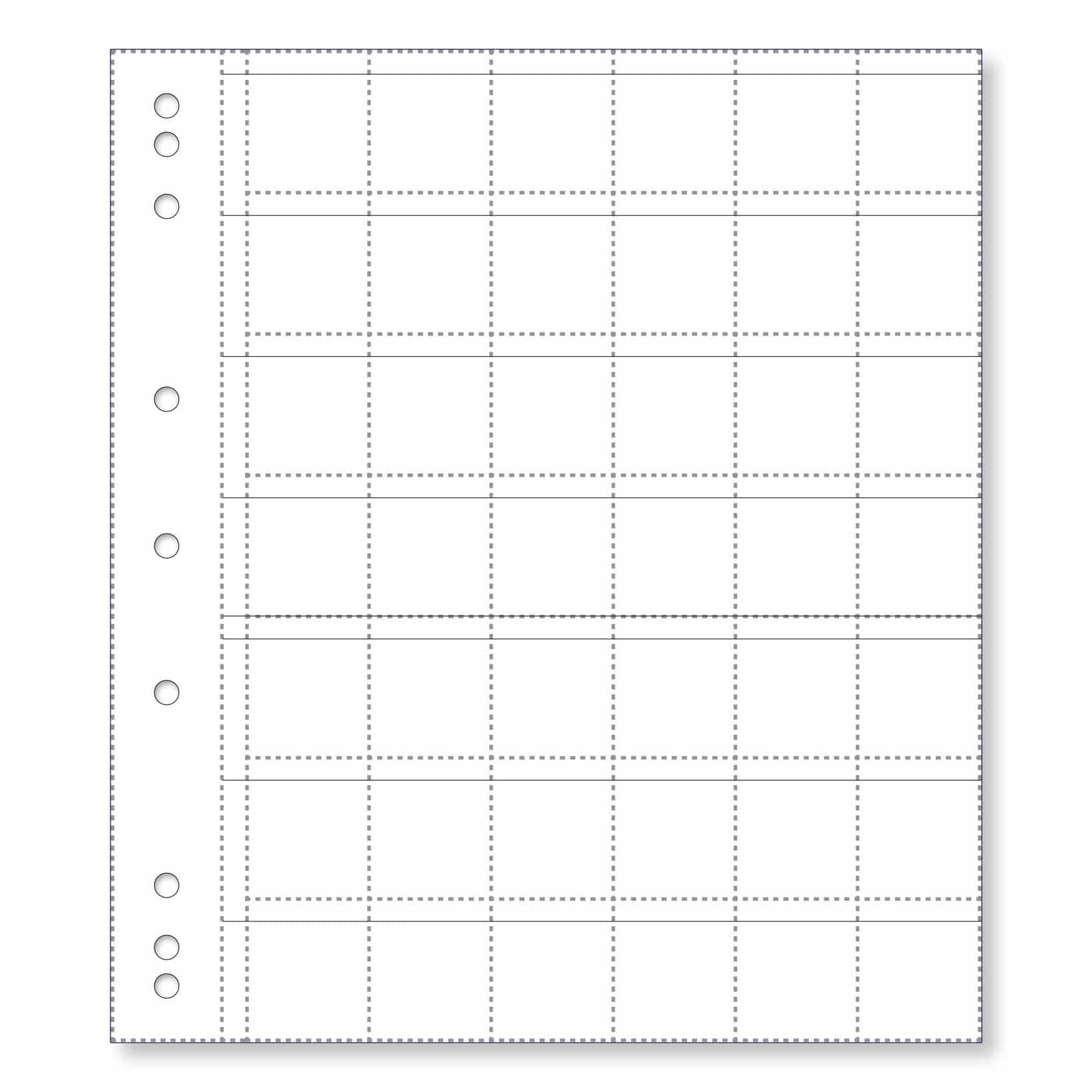 Renniks Coin Album Plastic Refill Pages, 42 Pockets, Pack 10