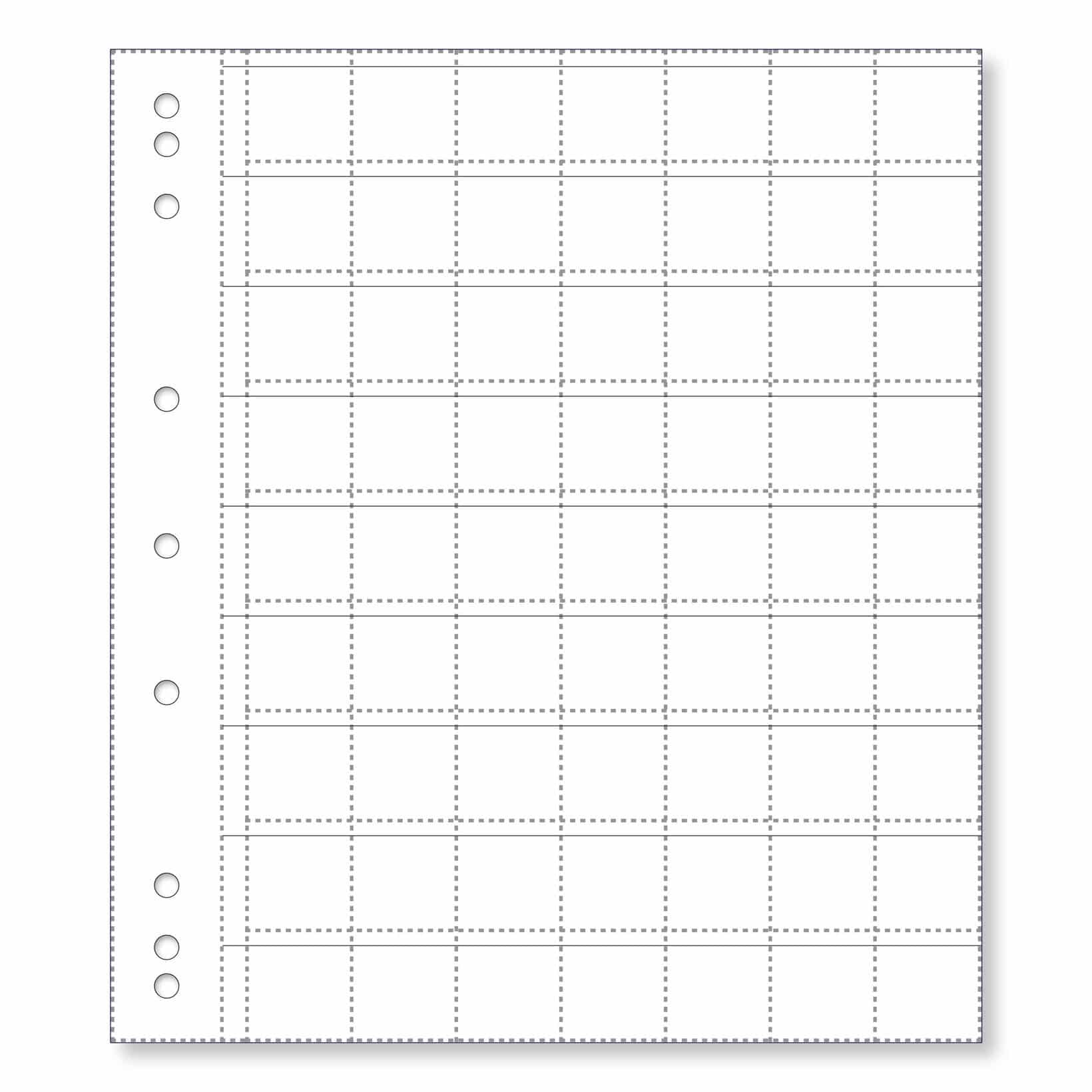 Renniks Coin Album Plastic Refill Pages, 63 Pockets, Pack 10