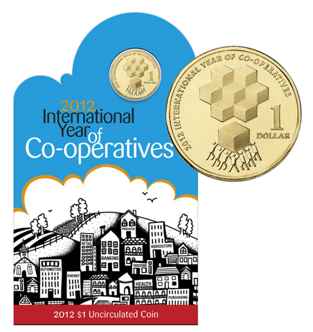 2012 International Year of Co-operatives $1 Uncirculated Coin