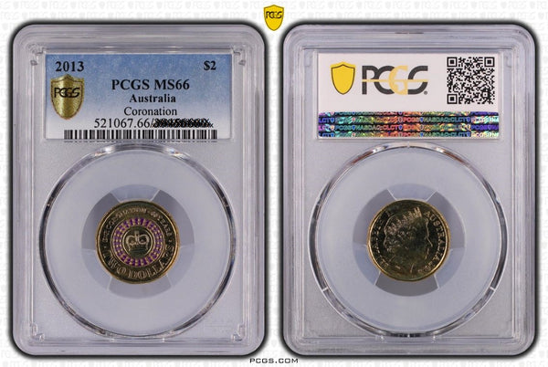2013 Coronation $2 PCGS Grade MS66