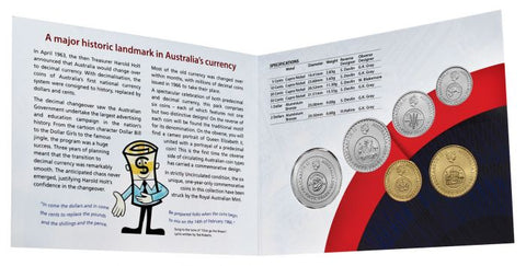 2016 50th Anniversary of Decimal Currency in Australia Uncirculated Mint Set