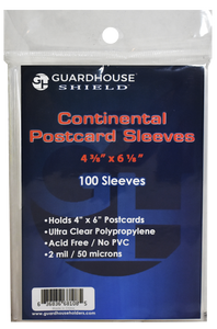 Guardhouse Continental Postcard Sleeves Pack of 100