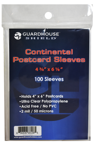 Guardhouse Continental Postcard Sleeves Pack of 100