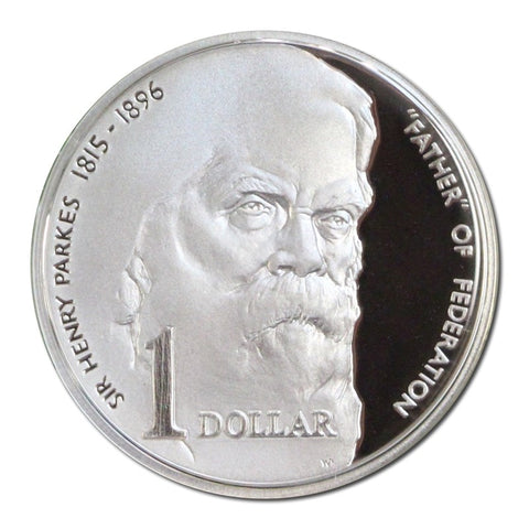 1996 Henry Parkes $1 Silver Proof