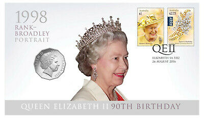 2016 The Queen's 90th Birthday Rank-Broadley Portrait 50c PNC