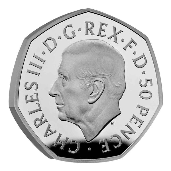 2022 King Charles III 50p Queen Elizabeth II Tribute Silver Proof Coin